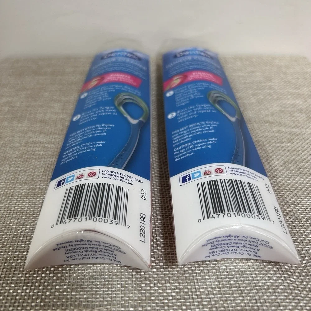DenTek Fresh Breath Tongue Cleaner Scraper 1 Count. (Pack of 2) Fresh Mint